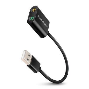 AXAGON ADA-12, USB-A external Sound Card, metal kép