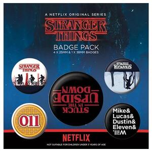 Netflix Stranger Things: Upside Down, 5 db kitűző készlet kép