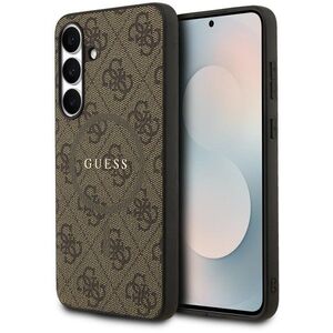 Guess PU Leather 4G Colored Ring Samsung Galaxy S25 FE barna MagSafe tok kép
