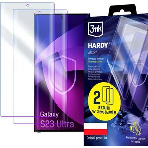 3MK Hardy ARC+ Samsung Galaxy S23 Ultra kijelzővédő fólia - 2 db kép