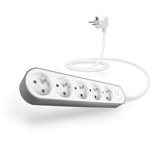 CONNECT IT PowerRex3 hosszabbító, 5 aljzat, 1, 5m, kapcsolóval, fehér kép
