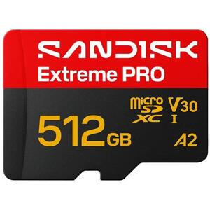 microSDXC Extreme PRO 512GB U3/V30/A2 (SDSQXCJ-512G-GS6MA) kép