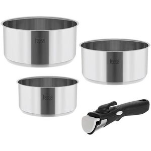 Teesa TSA0148 Rozsdamentes acél edénykészlet levehető fogantyúval COOK EXPERT 3 darab kép