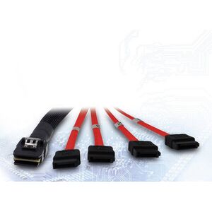 Inter-Tech (SFF-8087) Mini-SAS to 4x SATA, 1 m kép