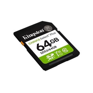 Kingston memóriakártya sdxc 64gb canvas select plus gen3 100r c10... kép