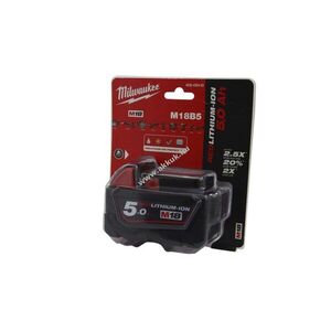 Eredeti Milwaukee M18B5 18V 5000mAh akku Li-Ion kép