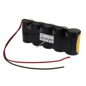 Helyettesítő akku NC D (góliát) 6V 4000mAh akkupakk 165x34x63mm 0, 75kg 30cm kábel kép