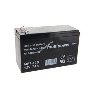 Multipower MP7-12B 12V 7000mAh akku ólomsavas kép