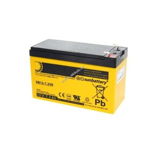 SUN SB12-7, 2VO 12V 7200mAh akku VDS G112110 ólom AGM kép