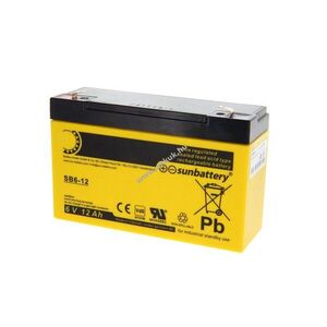 SUN SB6-12V0 6V 12000mAh akku AGM ólom kép