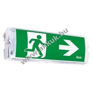 TAURAC Tokyo LED vészkijelző 4W 3h B1D14601 átlátszó fal- és mennyezeti IP65 tesztgomb kép