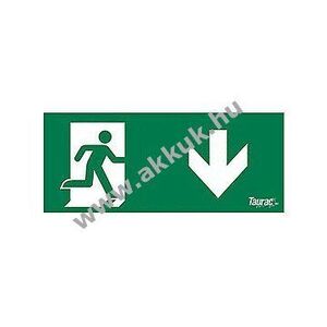 TAURAC piktogram fólia Menekülési út nyíl lefelé Tokyo LED BS0 önragasztó 300x100mm kép