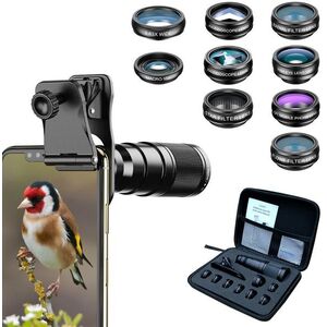 Apexel 22X Telescope Lens Kit --22x Telescope+10pcs extra phone lens kit kép