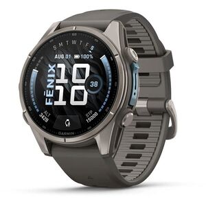 Garmin Fenix 9, 43 mm, AMOLED, Bare Titanium, Pebble Gray kép