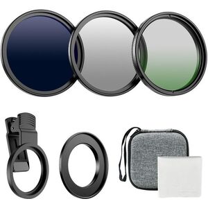 Apexel 67mm CPL+UV+ND32 Filter Kit kép
