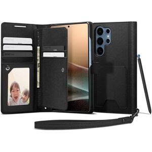Spigen Wallet S Samsung Galaxy S25 Ultra fekete tok kép