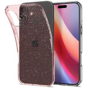 Spigen Liquid Crystal Glitter Rose Quartz iPhone 16 tok kép