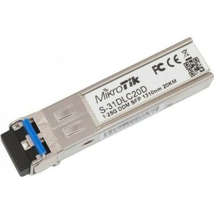 MikroTik S-31DLC20D 1.25G LC Single Mode 1310nm 20km SFP modul kép