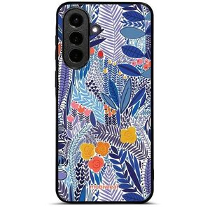 Mobiwear Glossy Samsung Galaxy A57 5G fényes tok - G037G, kék virágok kép