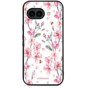 Mobiwear Glossy Google Pixel 10a fényes tok - G033G, rózsaszín virágok kép