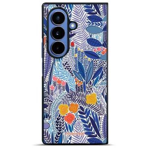 Mobiwear Glossy Samsung Galaxy Z Fold7 fényes tok - G037G, kék virágok kép