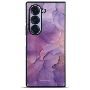 Mobiwear Glossy Samsung Galaxy Z Fold6 fényes tok - G050G, lila márvány kép