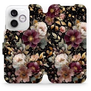Mobiwear Flip pouzdro pro Honor 600 Lite - V169S zlatavé kvítky kép