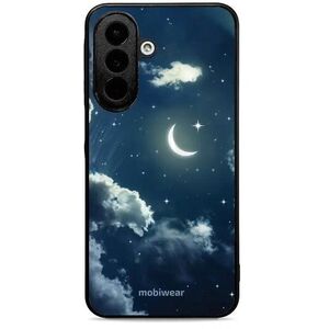 Mobiwear Glossy Samsung Galaxy A27 fényes tok - G048G, éjszakai égbolt és Hold kép