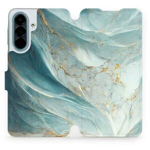 Mobiwear Flip pouzdro pro Samsung Galaxy A27 - VP34S zelenkavý mramor kép