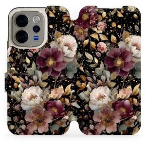 Mobiwear Flip pouzdro pro Vivo V70 - V169S zlatavé kvítky kép