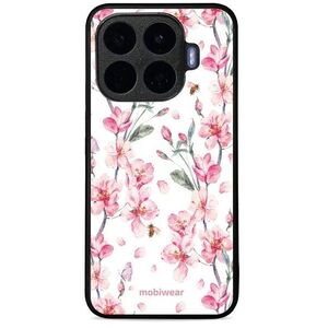 Mobiwear Glossy Xiaomi 17T fényes tok - G033G, rózsaszín virágok kép