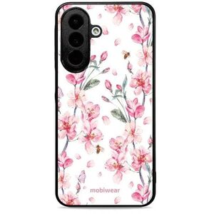 Mobiwear Glossy Samsung Galaxy A27 fényes tok - G033G, rózsaszín virágok kép