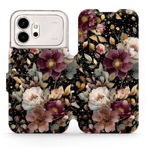 Mobiwear Flip pouzdro pro Honor 600 - V169S zlatavé kvítky kép