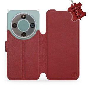 Mobiwear Kožené flip pouzdro pro Honor Magic8 Lite - červené kép