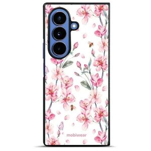 Mobiwear Glossy Samsung Galaxy Z Fold7 fényes tok - G033G, rózsaszín virágok kép