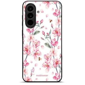 Mobiwear Glossy Samsung Galaxy A37 5G fényes tok - G033G, rózsaszín virágok kép