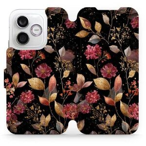 Mobiwear Flip pouzdro pro Honor 600 Lite - V171S zlatavé lístky kép