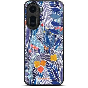 Mobiwear Glossy Xiaomi Redmi A7 Pro fényes tok - G037G, kék virágok kép