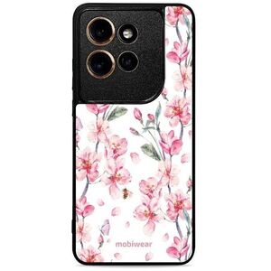 Mobiwear Glossy Motorola Edge 60 Neo fényes tok - G033G, rózsaszín virágok kép