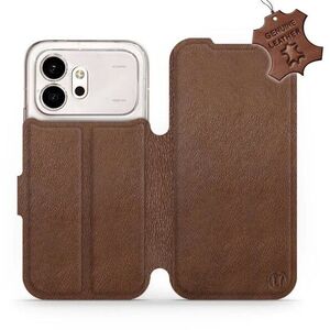 Mobiwear Kožené flip pouzdro pro Honor 600 - hnědé kép