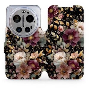 Mobiwear Flip pouzdro pro Xiaomi 17 Ultra - V169S zlatavé kvítky kép
