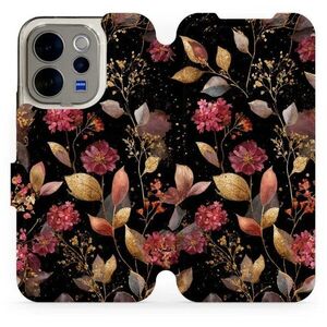 Mobiwear Flip pouzdro pro Vivo V70 - V171S zlatavé lístky kép