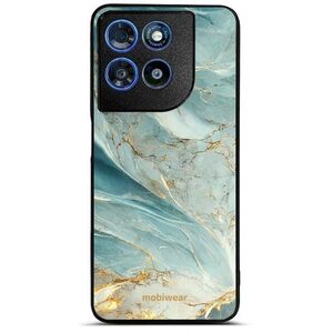 Mobiwear Glossy Motorola Moto G57 Power fényes tok - G022G, zöldes márvány kép