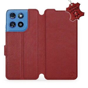 Mobiwear Kožené flip pouzdro pro Motorola Moto G57 Power - červené kép