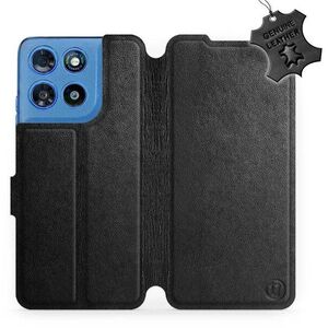Mobiwear Kožené flip pouzdro pro Motorola Moto G57 Power - černé kép