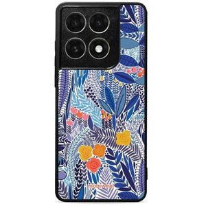 Mobiwear Glossy Motorola Edge 70 Pro fényes tok - G037G, kék virágok kép