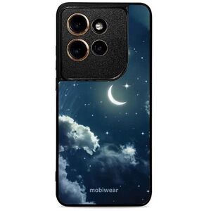 Mobiwear Glossy Motorola Edge 60 Neo fényes tok - G048G, éjszakai égbolt és Hold kép