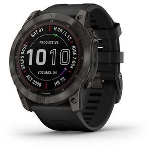 Garmin Fenix 7X Sapphire Solar Carbon Gray DLC Titanium/Black Band kép