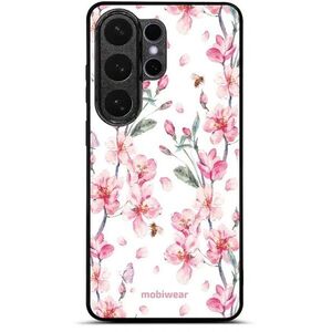 Mobiwear Glossy Samsung Galaxy S26 Ultra fényes tok - G033G, rózsaszín virágok kép