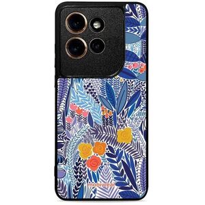 Mobiwear Glossy Motorola Edge 60 Neo fényes tok - G037G, kék virágok kép